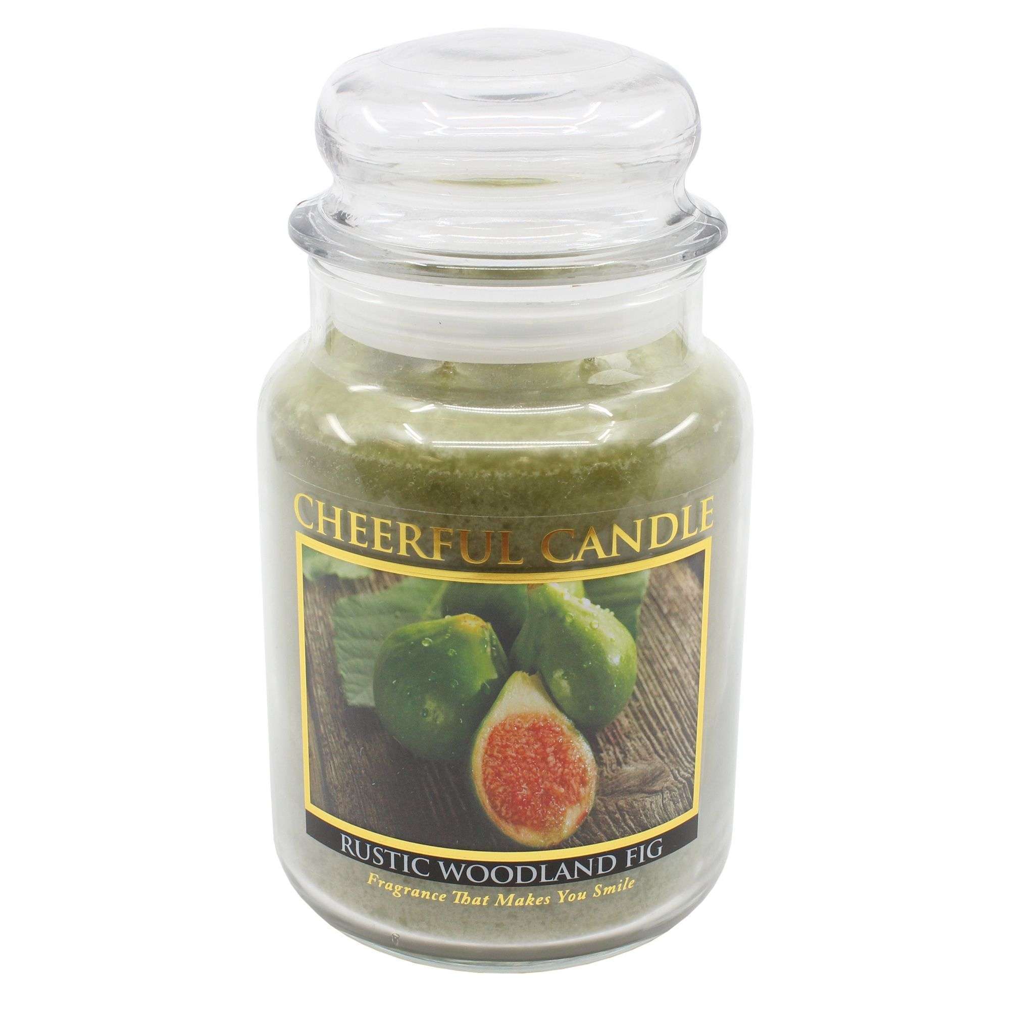 CHEERFUL CANDLE – RUSTIC WOODLAND FIG CANDELA PROFUMATA 3 DIMENSIONI MADE IN USA